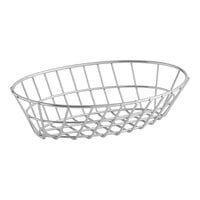 Clipper Mill by GET 4-82144 9 1/4 inch x 6 1/2 inch Stainless Steel Oval Grid Basket