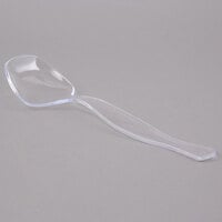 Choice 8 1/2" Clear Disposable Plastic Serving Spoon - 72/Case