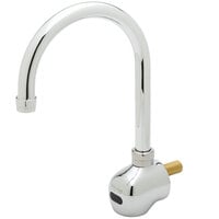 Equip by T&S 5EF-1D-WG-VF05 Wall Mounted Sensor Faucet with 6 3/8" Swivel Gooseneck Spout and 0.5 GPM Non-Aerated Spray Device