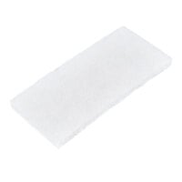 3M 8440 Doodlebug 10" x 4 5/8" White Cleaning Pad - 5/Pack