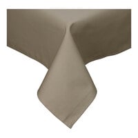 Intedge Square Beige Hemmed 65/35 Poly/Cotton Blend Cloth Table Cover