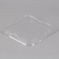 Solut 47808 8" Square Clear Plastic Low Dome Pan Lid - 250/Case