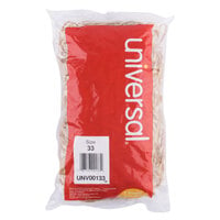 Universal UNV00133 3 1/2" x 1/8" Beige #33 Rubber Band, 1 lb. - 640/Bag