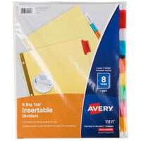 Avery® 11111 Big Tab Buff Paper 8-Tab Multi-Color Insertable Dividers