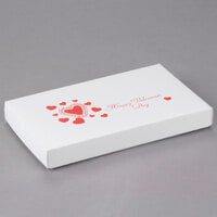 9 3/8" x 5 5/8" x 1 1/8" 2-Piece 1 lb. Valentine's Day Candy Box - 125/Case