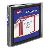 Avery® 17686 Black Flexi-View Binder with 1" Round Rings