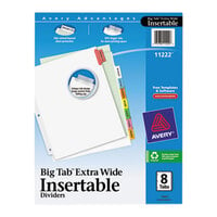 Avery® 11222 Big Tab Extra Wide 8-Tab Multi-Color Insertable Tab Dividers
