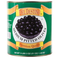 #10 Can Medium Pitted Black Olives - 6/Case