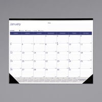 Blueline C177227 DuraGlobe 22" x 17" Monthly January 2024 - December 2024 Desk Pad Calendar