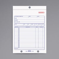 Rediform Office 5L320 5 1/2" x 7 7/8" 2-Part Carbonless Sales Book 50 Forms