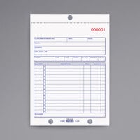 Rediform Office 5L350 5 1/2" x 7 7/8" 3-Part Carbonless Sales Book 50 Forms