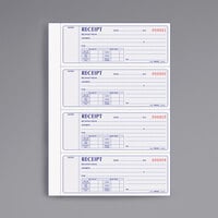 Rediform Office 8L816 2-Part Carbonless Flexible Cover Numbered Receipt Book with 400 Sheets