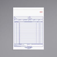 Rediform Office 1L147 8 1/2" x 11" 3-Part Carbonless Purchase Order Book with 50 Sheets