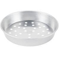 American Metalcraft PA90081.5 8" x 1 1/2" Perforated Standard Weight Aluminum Tapered / Nesting Pizza Pan