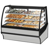 True TDM-DC-59-GE/GE-S-W 59 1/4" Curved Glass Stainless Steel Dry Bakery Display Case