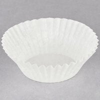 Hoffmaster 1 1/2" x 1" White Fluted Mini Baking Cup - 10000/Case