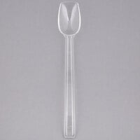 Thunder Group 10" Clear Polycarbonate .75 oz. Solid Salad Bar / Buffet Spoon
