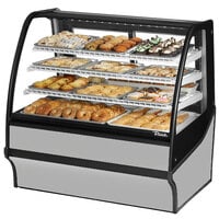 True TDM-DC-48-GE/GE-S-W 48 1/4" Curved Glass Stainless Steel Dry Bakery Display Case