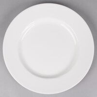 Reserve by Libbey 987659368 Silk 11" Round Royal Rideau White Wide Rim Porcelain Plate - 12/Case
