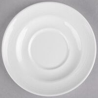 Reserve by Libbey 987659393 Silk 6 1/2" Round Royal Rideau White Porcelain Soup Cup Saucer - 36/Case