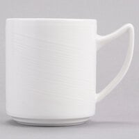 Reserve by Libbey 987659387 Silk 12.25 oz. Royal Rideau White Porcelain Stacking Mug - 36/Case