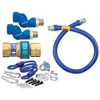 Dormont 1675BPQ2SR48 SnapFast® 48" Gas Connector Kit with Two Swivels and Restraining Cable - 3/4" Diameter