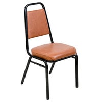 Lancaster Table & Seating Brown Stackable Chair with 2" Padded Seat