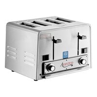 Avantco THD27208 Heavy-Duty Bread/Bagel Switch 4-Slice Commercial Toaster with Wide 1 1/2" Slots - 208V