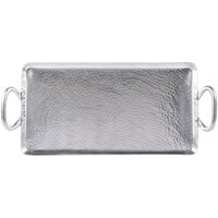 American Metalcraft G21 21 3/4" x 9" Small Rectangular Hammered Stainless Steel Griddle