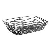 Tablecraft BK17209 Artisan Rectangular Black Wire Basket - 9" x 6" x 2 1/2"