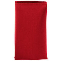 Intedge Red 65/35 Polycotton Blend Cloth Napkins, 20" x 20" - 12/Pack