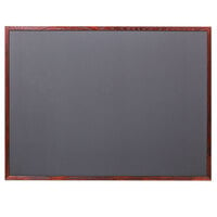 Aarco OC3648NT-B MAHOGANY 36" x 48" Mahogany Frame Black Chalk Board