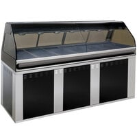 Alto-Shaam EU2SYS-96 BK Black Cook / Hold / Display Case with Curved Glass and Base - Full Service, 96"