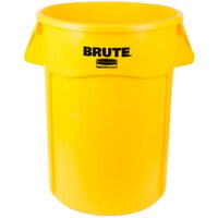 Rubbermaid FG264360YEL BRUTE 44 Gallon Yellow Round Trash Can