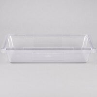 Rubbermaid FG330700CLR Clear Polycarbonate Food Storage Box - 18" x 12" x 3 1/2"