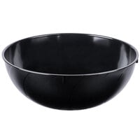 Fineline 3502-BK Platter Pleasers 2 Gallon (256 oz.) Black Plastic Round Bowl - 12/Case