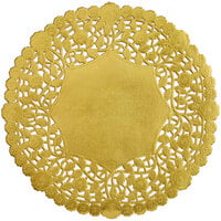 8" Gold Foil Lace Doily - 500/Case