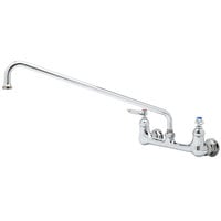 T&S B-0230 Wall Mounted Pantry Faucet with 8" Adjustable Centers, 18" Swing Nozzle, and Eterna Cartridges