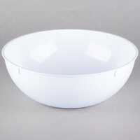 Fineline 3502-WH Platter Pleasers 2 Gallon (256 oz.) White Plastic Round Bowl - 12/Case