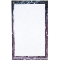 Choice 8 1/2" x 14" Black Menu Paper - Marble Border - 100/Pack