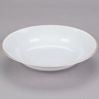 10 Strawberry Street GL0003 9" 10 oz. Gold Line Porcelain Soup Bowl - 24/Case