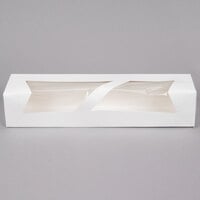 18" x 4" x 3 1/2" White Auto-Popup Window Donut / Bakery Box - 200/Bundle