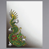 Choice 8 1/2" x 11" Menu Paper - Asian Themed Dragon Design Cover - 100/Pack