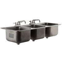 Advance Tabco DI-3-1410 3 Compartment Drop-In Sink - 16 inch x 14 inch x 10 inch Bowls