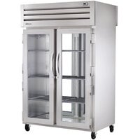 True STG2RPT-2G-2G-HC Spec Series 52 5/8" Glass Door Pass-Through Refrigerator with PVC-Coated Shelves