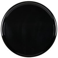 WNA Comet A916BL Checkmate 16" Black Round Catering Tray   - 5/Pack