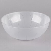 Fineline 3502-CL Platter Pleasers 2 Gallon (256 oz.) Clear Plastic Round Bowl - 12/Case