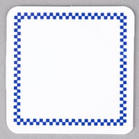Ketchum Manufacturing Square Write-On Deli Tag with Blue Checkered Border - 25/Pack
