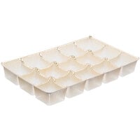 6 7/8" x 4 1/4" x 7/8" Gold 15-Cavity Candy Tray - 250/Case
