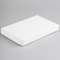 9 3/8" x 6" x 1 1/8" 2-Piece 1 lb. White Candy Box - 250/Case